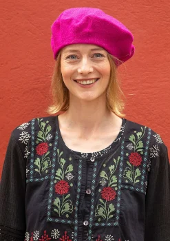 Gudrun Sjödén Gestrickte Baskenmütze Aus Gefilzter Bio-Wolle* Skandinavische Mode|Accessoires
