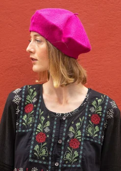 Gudrun Sjödén Gestrickte Baskenmütze Aus Gefilzter Bio-Wolle* Skandinavische Mode|Accessoires