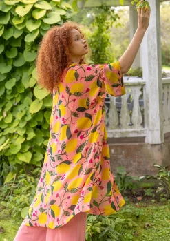 Gudrun Sjödén Kimono Limone Aus Viskosegewebe* Strickjacken|Hippie-Mode