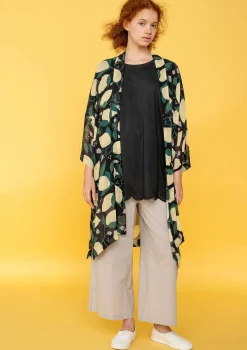 Gudrun Sjödén Kimono Limone Aus Viskosegewebe* Strickjacken|Hippie-Mode