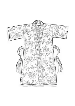 Gudrun Sjödén Kimono Petals Aus Bio-Baumwolle* Wäsche & Loungewear|Strickjacken