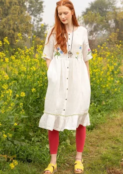 Gudrun Sjödén Kleid Blombukett Aus Leinengewebe* Kleider|Leinenkleidung