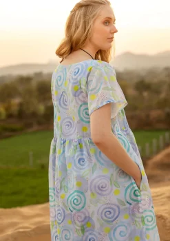 Gudrun Sjödén Kleid Cumulus Aus Baumwollgewebe* Kleider|Kleider im Hippie-Stil