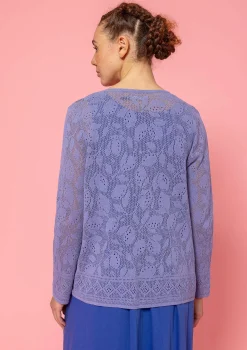 Gudrun Sjödén Pointelle-Strickjacke Luisa Aus Leinen/Recycling-Baumwolle* Strickjacken|Leinenkleidung