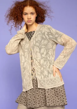 Gudrun Sjödén Pointelle-Strickjacke Luisa Aus Leinen/Recycling-Baumwolle* Strickjacken|Leinenkleidung
