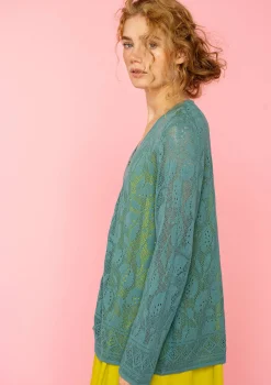 Gudrun Sjödén Pointelle-Strickjacke Luisa Aus Leinen/Recycling-Baumwolle* Strickjacken|Leinenkleidung