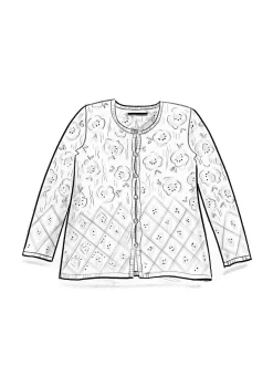Gudrun Sjödén Pointelle-Strickjacke Pezenas Aus Leinen/Recycling-Baumwolle* Strickjacken|Leinenkleidung