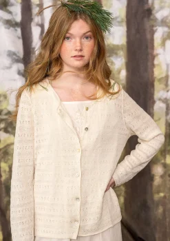 Gudrun Sjödén Pointelle-Strickjacke * Strickjacken|Leinenkleidung