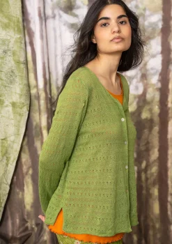 Gudrun Sjödén Pointelle-Strickjacke * Strickjacken|Leinenkleidung