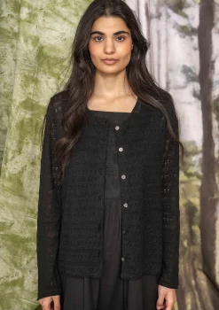 Gudrun Sjödén Pointelle-Strickjacke * Strickjacken|Leinenkleidung