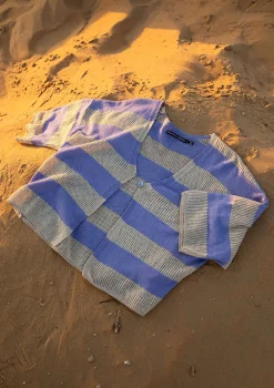 Gudrun Sjödén Strickjacke Aus Leinen/Recycling-Baumwolle* Leinenkleidung|Gestreifte Kleidung